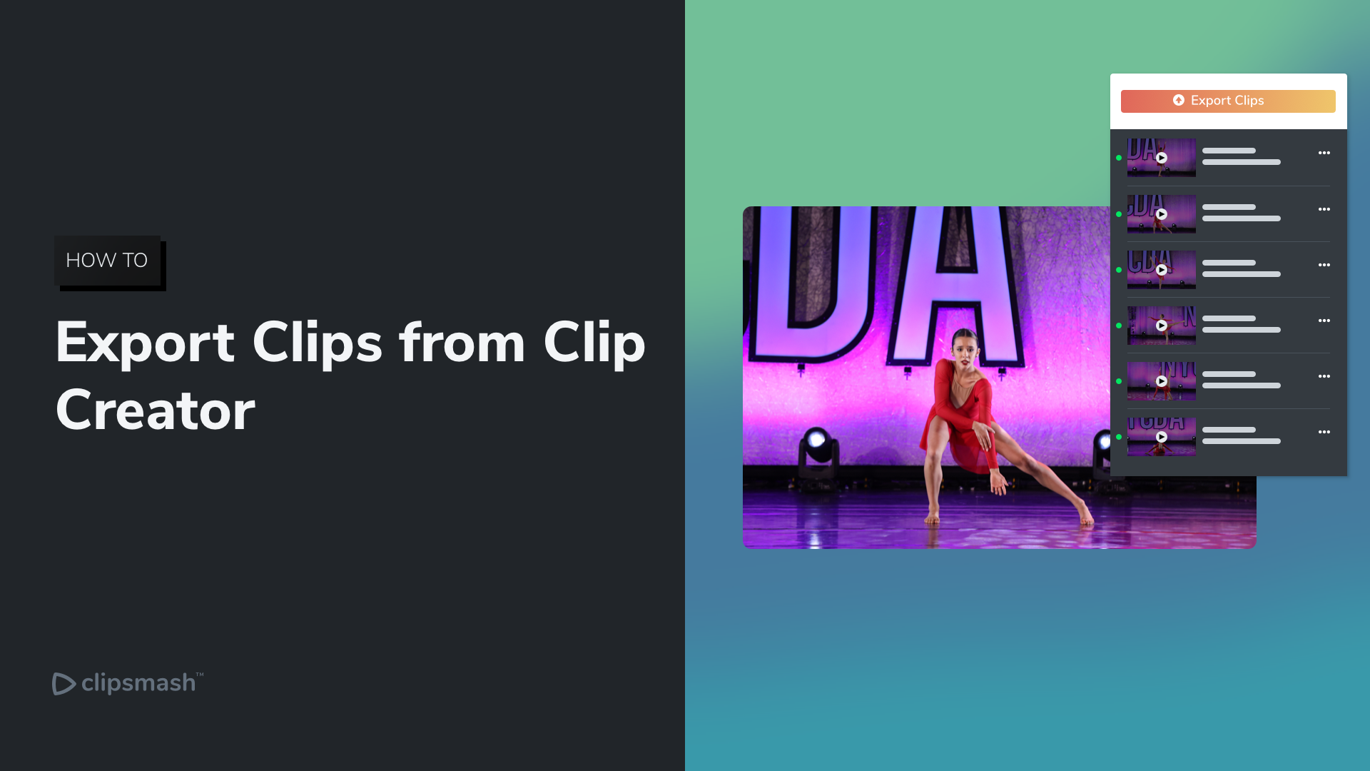 Export Clips from Clip Creator